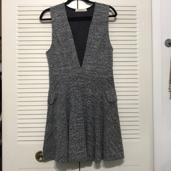 Everleigh Dresses & Skirts - Everleigh Gray Plunging Dress